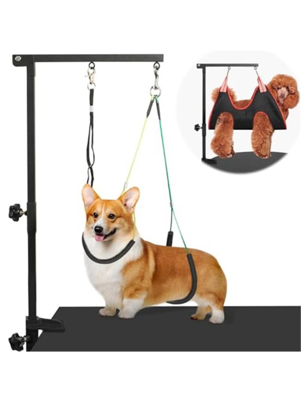 Dog Grooming Arm 35" with Hammock Haunch Holder for Small Medium Pets